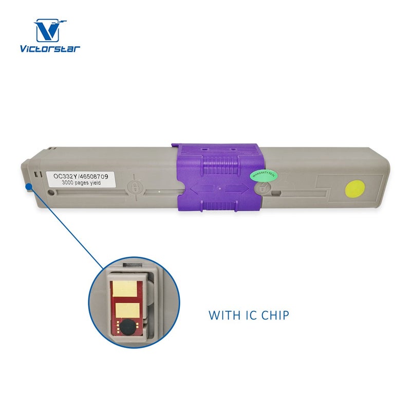 VICTORSTAR Compatible Toner Cartridges C332 MC363 C332dn MC363dn C332dnw MC332dnw 4 Colors 3500 Pages for Black 3000 Pages for C M Y for OKI Okidata Color Laser Printers - Image 5